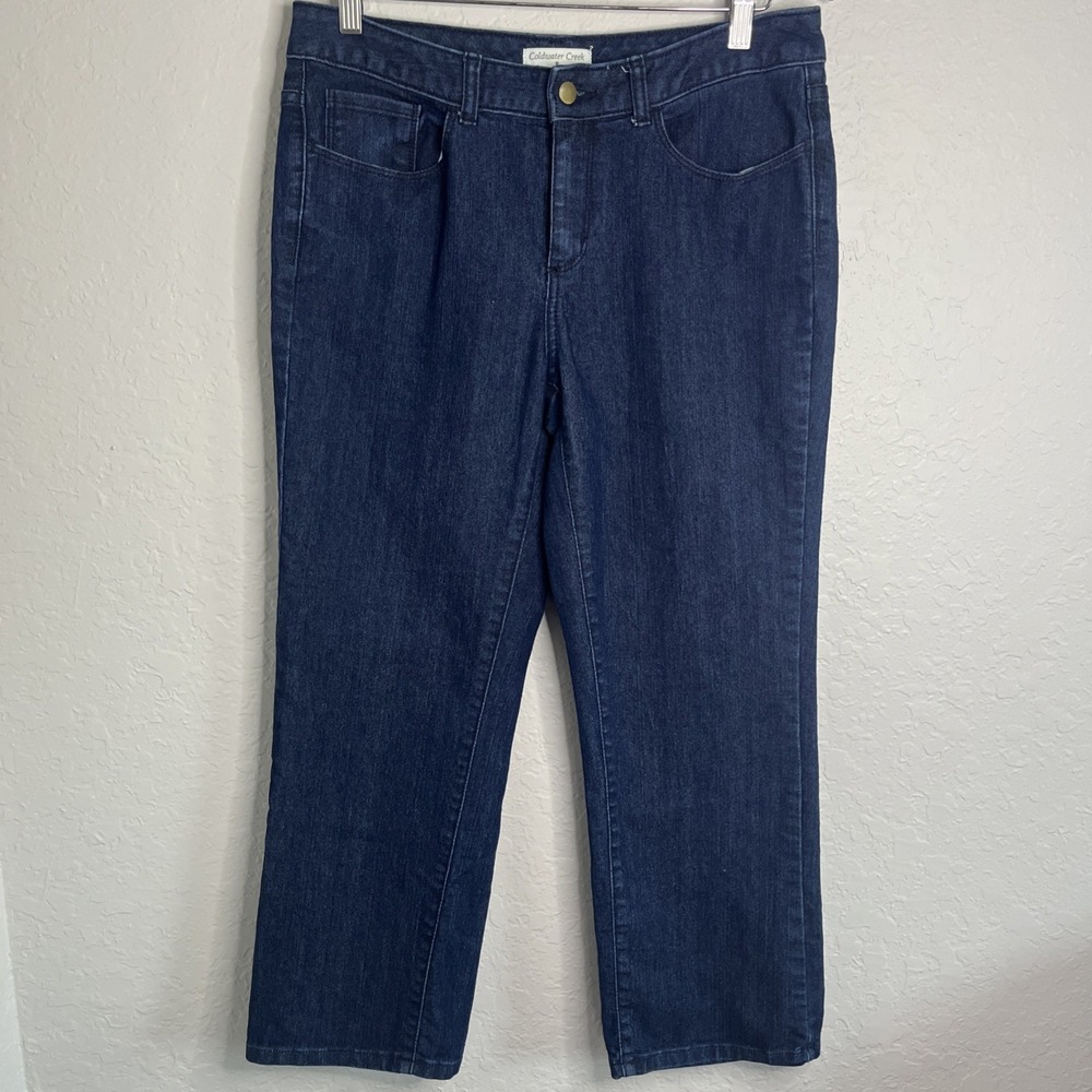 Coldwater Creek Women's Straight Blue Jean Flex Denim Pants, Size 8